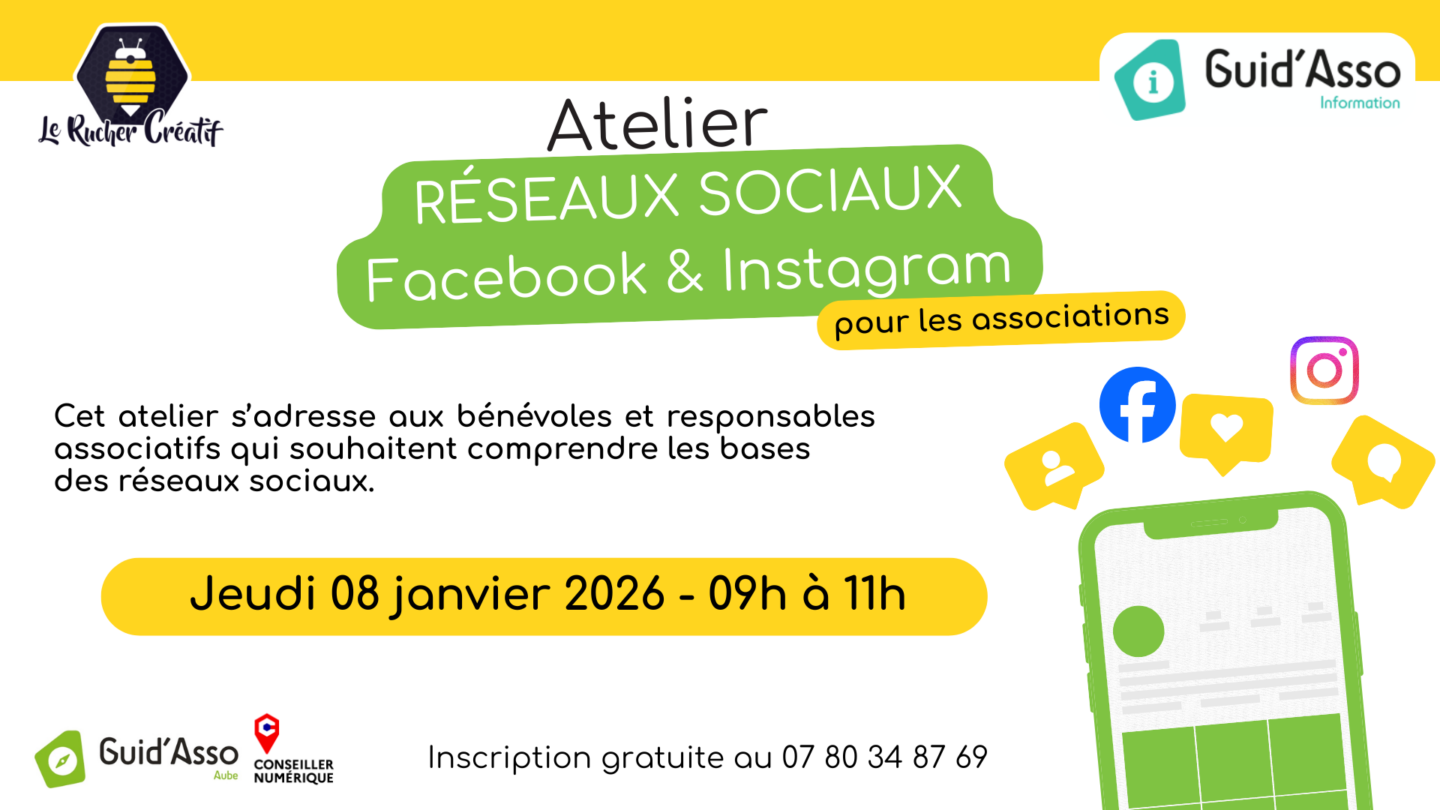 Guid'Asso Gestion Réseaux Sociaux Facebook & Instagram