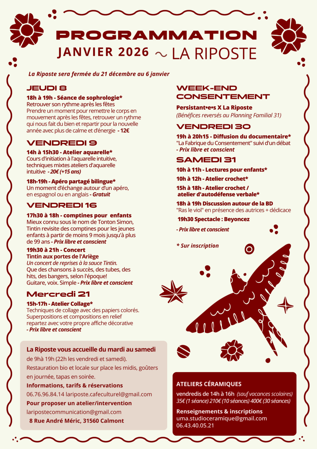 JOURNEE D'ANIMATIONS A LA RIPOSTE