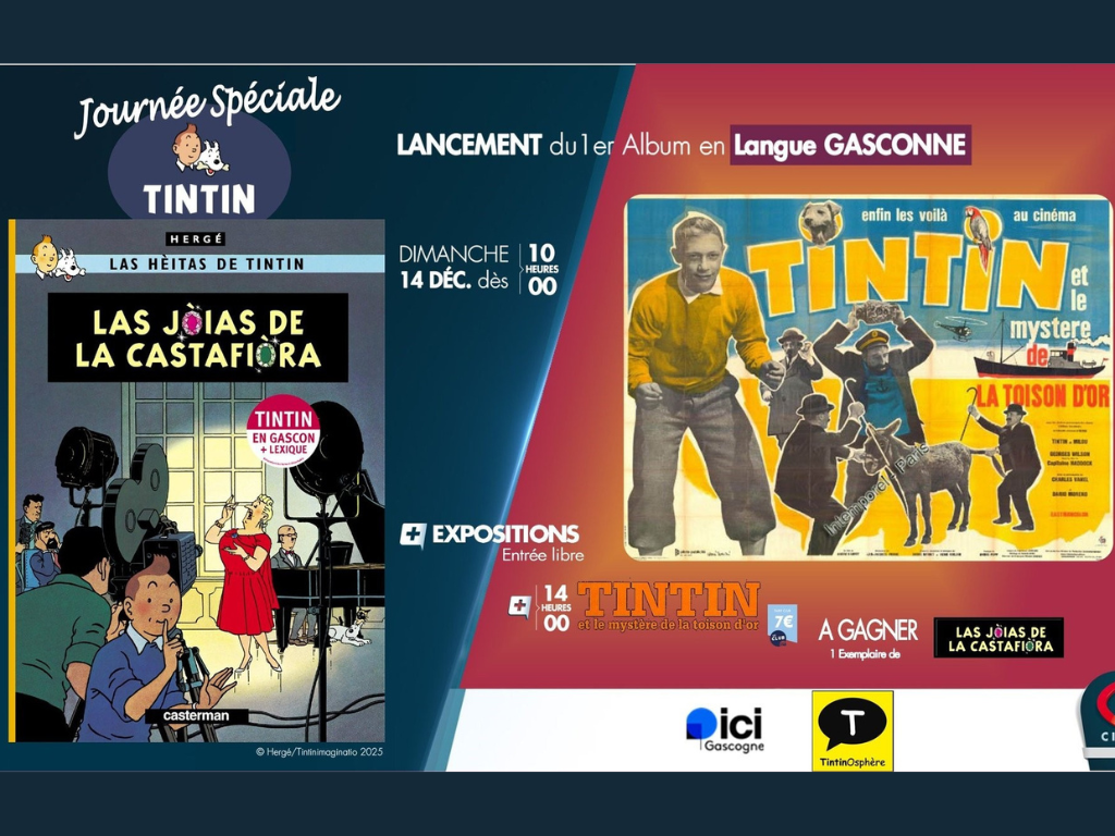 Journée Spéciale Tintin Et le Mystère De La Toison d'Or | Lancement du 1er Album de Tintin en Langue Gasconne