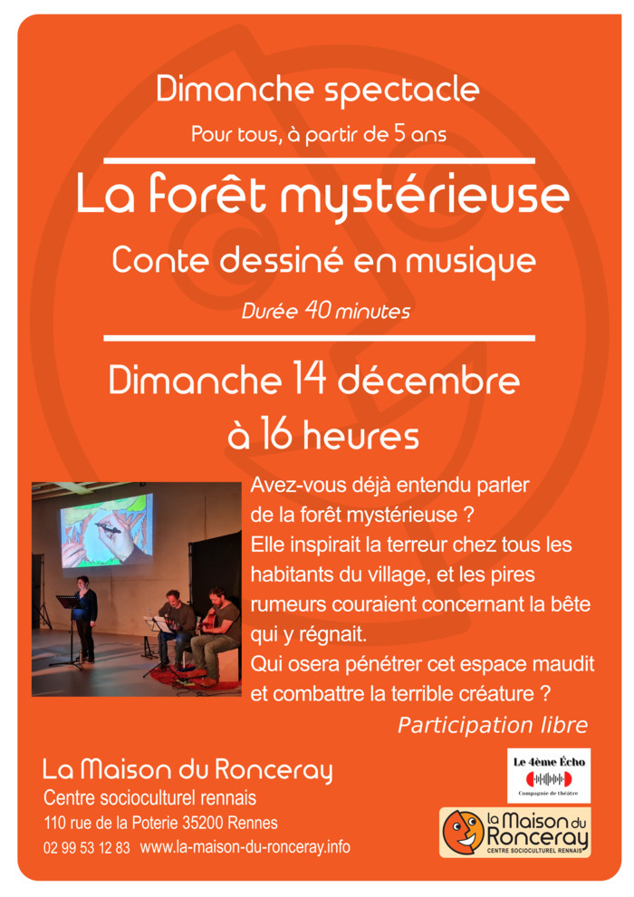 La forêt mystérieuse - Conte dessiné en musique Maison du Ronceray Rennes