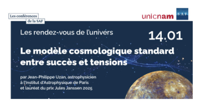 Le modèle cosmologique standard entre succès et tensions Conservatoire national des Arts et Métiers (Cnam) Paris