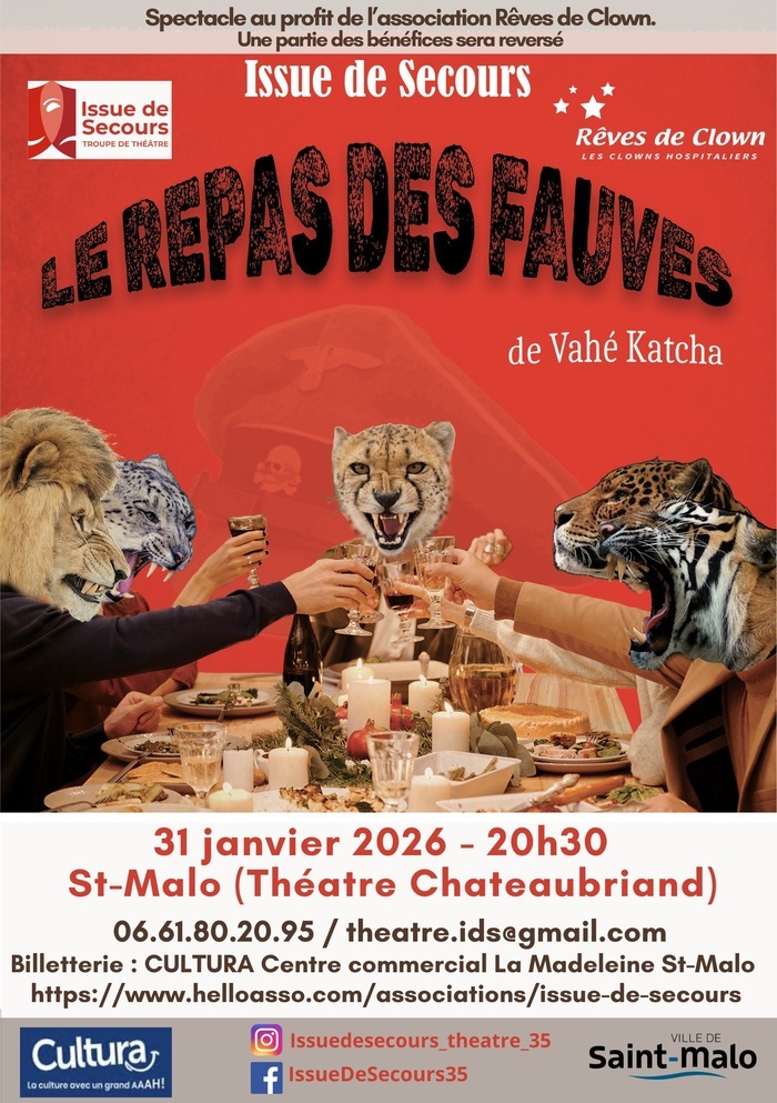 LE REPAS DES FAUVES Théâtre chateaubriand Saint Malo intra muros Paris