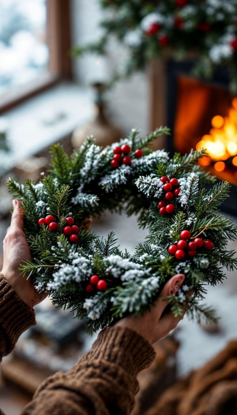 Les vacances de l'Office Atelier création d'une couronne de Noël