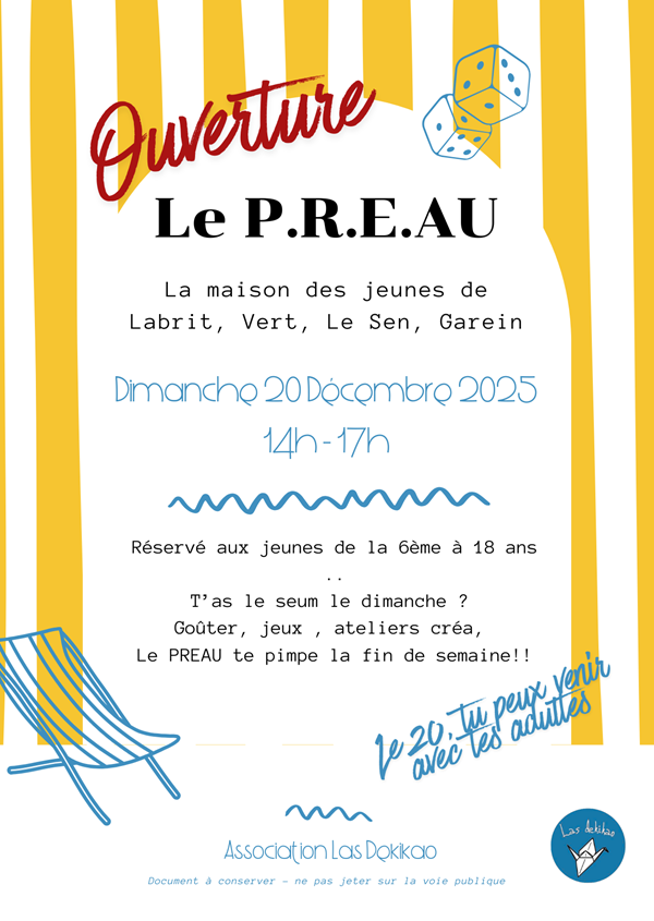 MAISON DES JEUNES de Labrit OUVERTURE