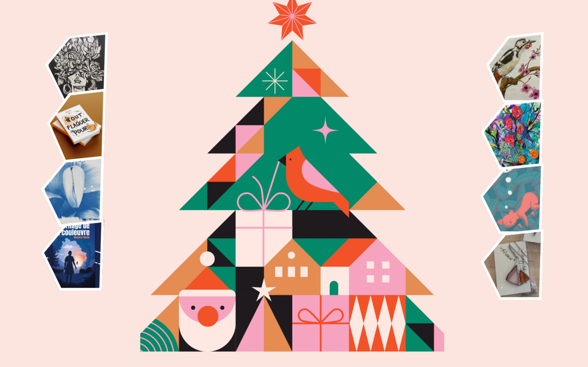 Marché de Noel artistique Feuille blanche café noi  Paris