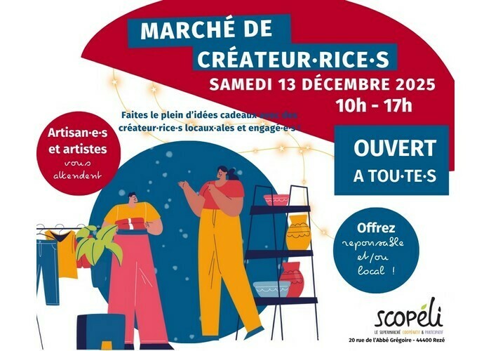 Marché de Noël de créateurs et créatrices à Scopéli Scopéli