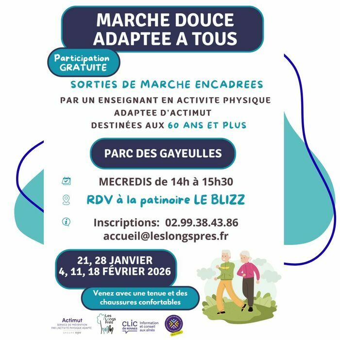 Marche douce adaptée à tous Centre socioculturel Les Longs Prés Rennes