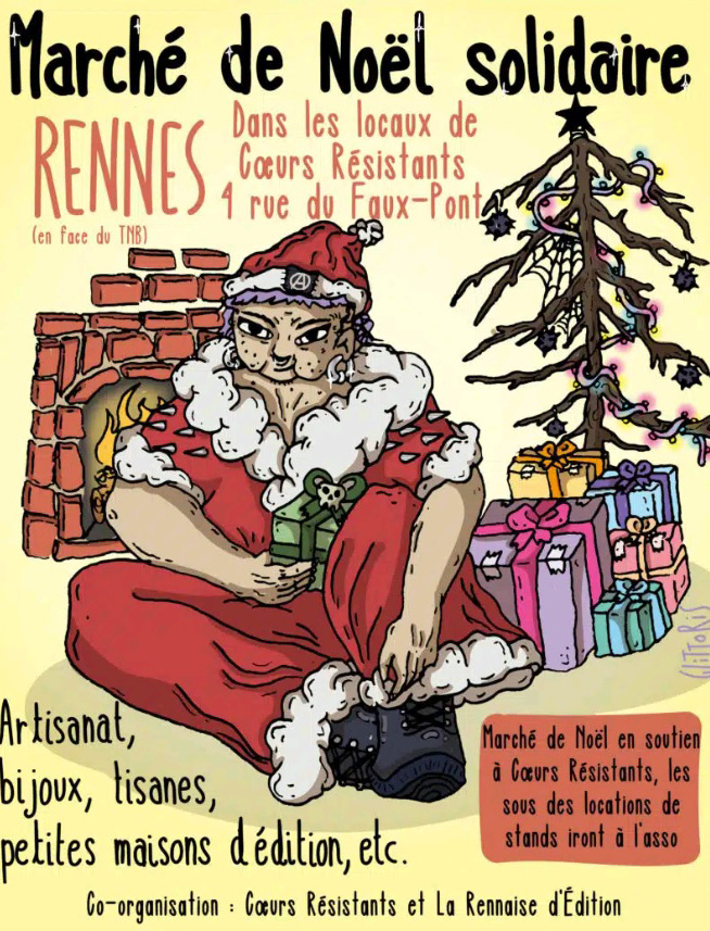marché noel solidaire coeurs resistants