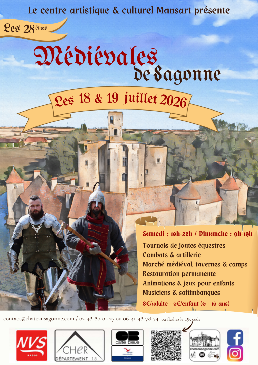 Médiévales de Sagonne 2 Place du Château Sagonne 2026-07-18 Médiévales de Sagonne