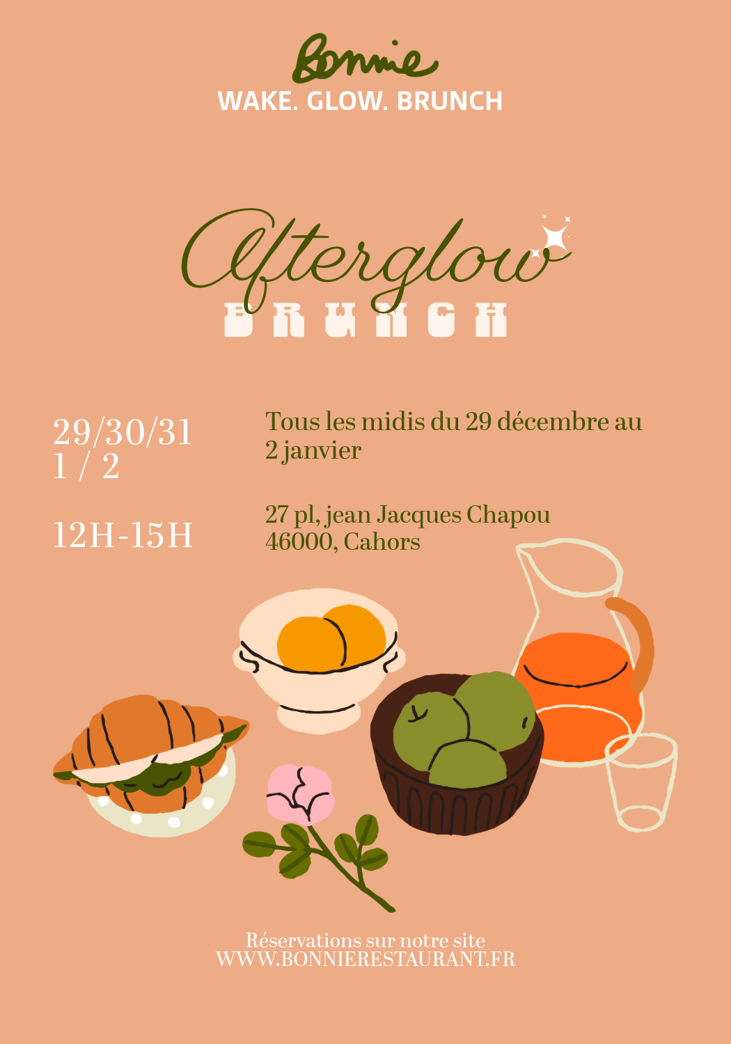 Menu de fêtes chez Bonnie Restaurant