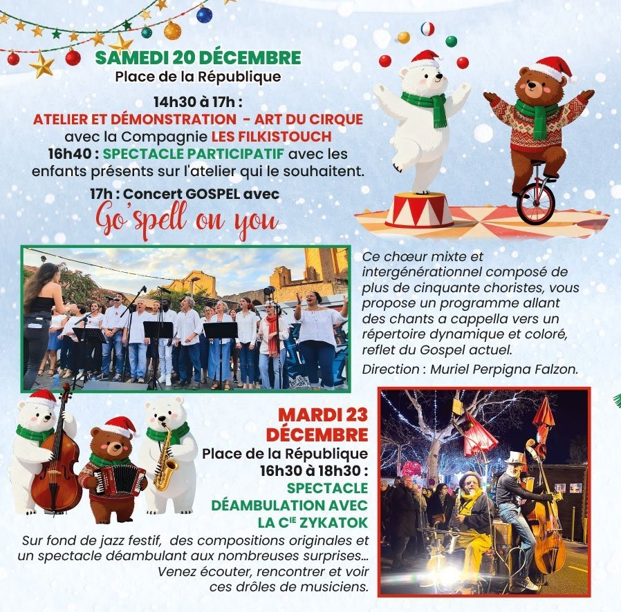 NADAL DES OURS ARTS DU CIRQUE ET GOSPEL