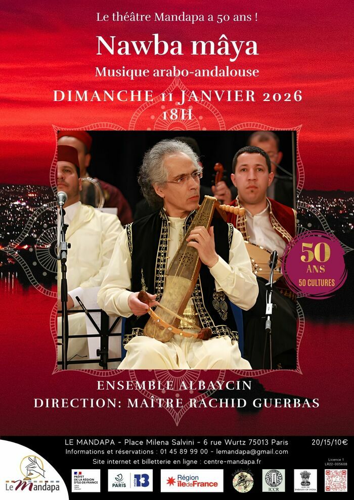 Nawba mâya - Musique savante d'Algérie Théâtre Mandapa Paris