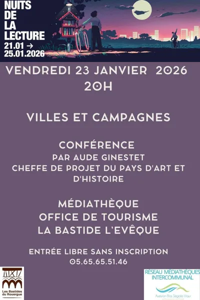 Nuit de la lecture conférence “Villes et Campagnes” La Bastide l'Evêque