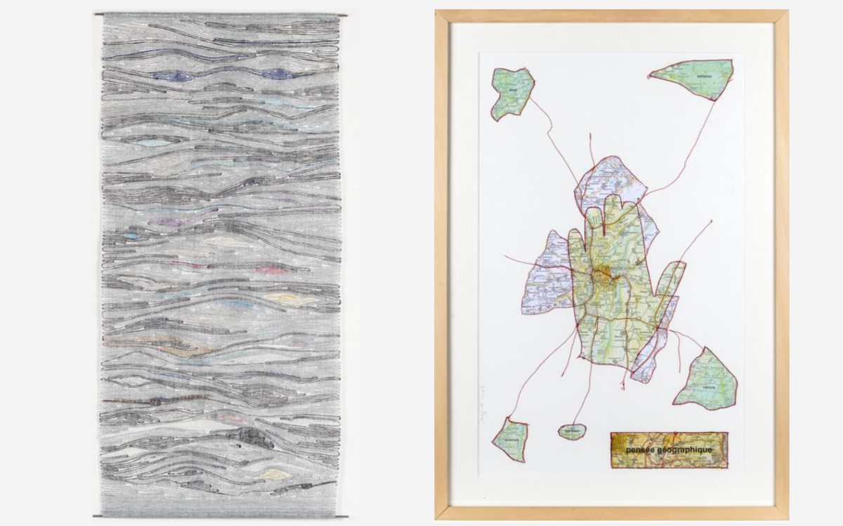 Œuvres textiles du fonds d'art contemporain paris collections Bibliothèque François Villon Paris