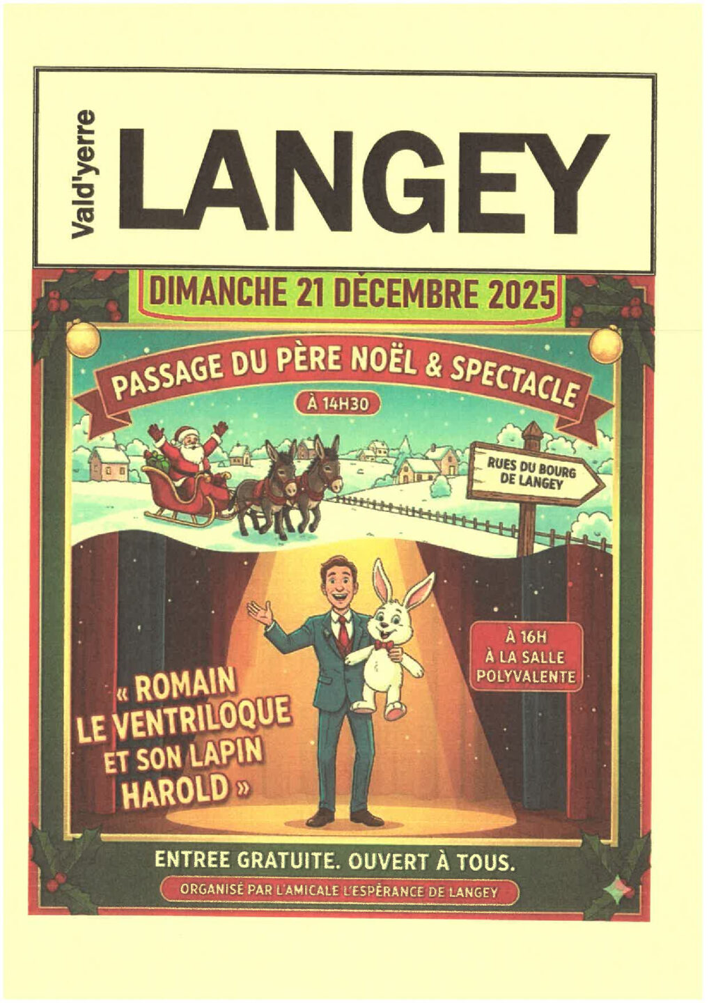 Passage du Père Noël et spectacle
