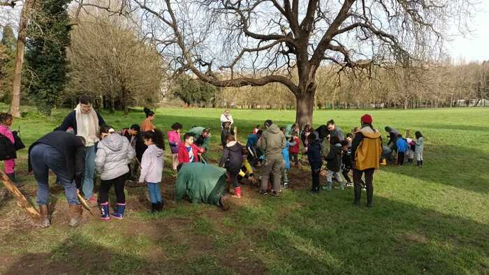 Plantations participatives de haies Parc des Dervallières