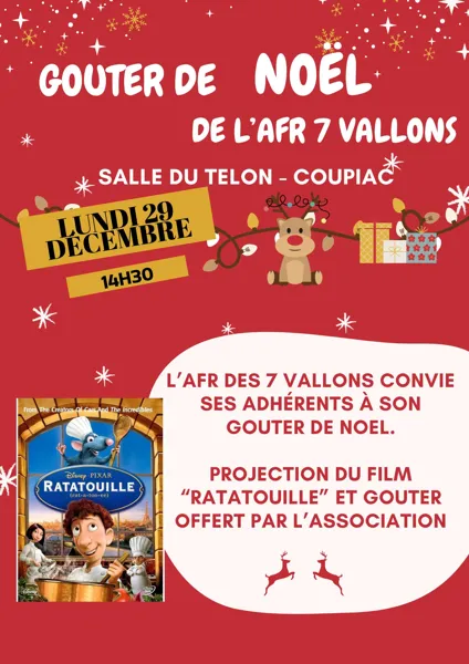 Projection du film Ratatouille et Goûter de Noël