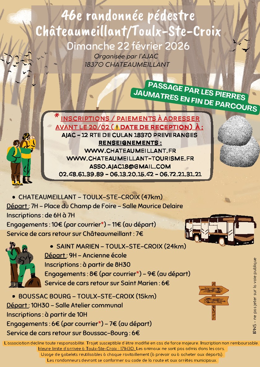 Randonnée Châteaumeillant Toulx Saint Croix