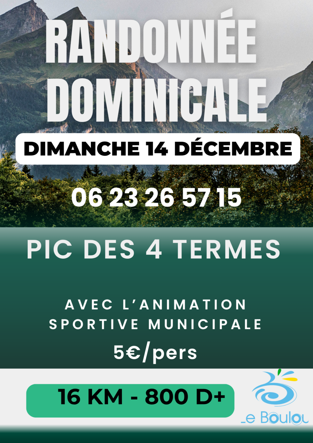 RANDONNÉE DOMINICALE PIC DES 4 TERMES