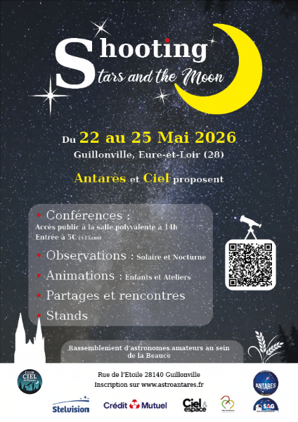 Rencontre astronomique Shooting Stars and the Moon
