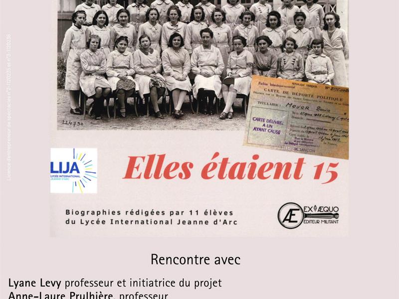 Rencontre auteur Elles étaient 15