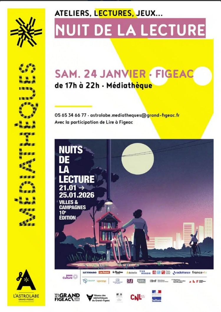 Rendez-vous médiathèque à Figeac Les nuits de la lecture