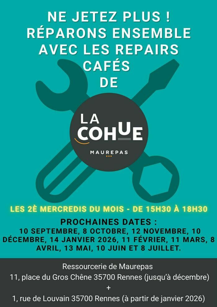 Repair Café Centre social de Maurepas Rennes