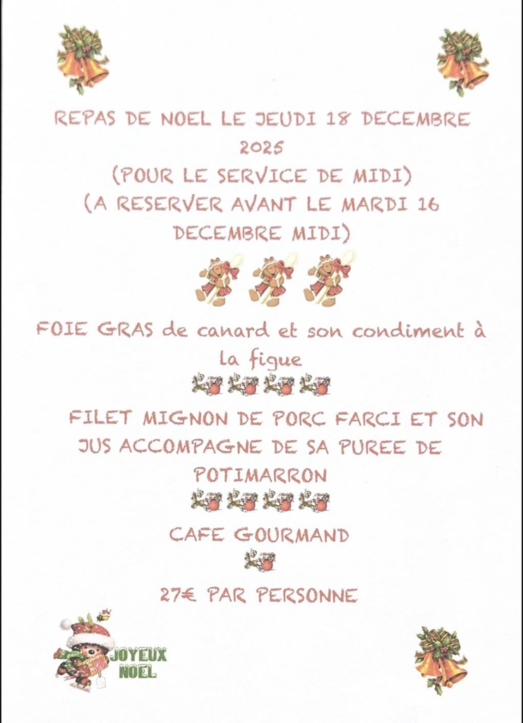 Repas de Noël au Grand Café
