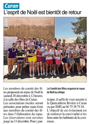 Repas de Noël pour les habitants