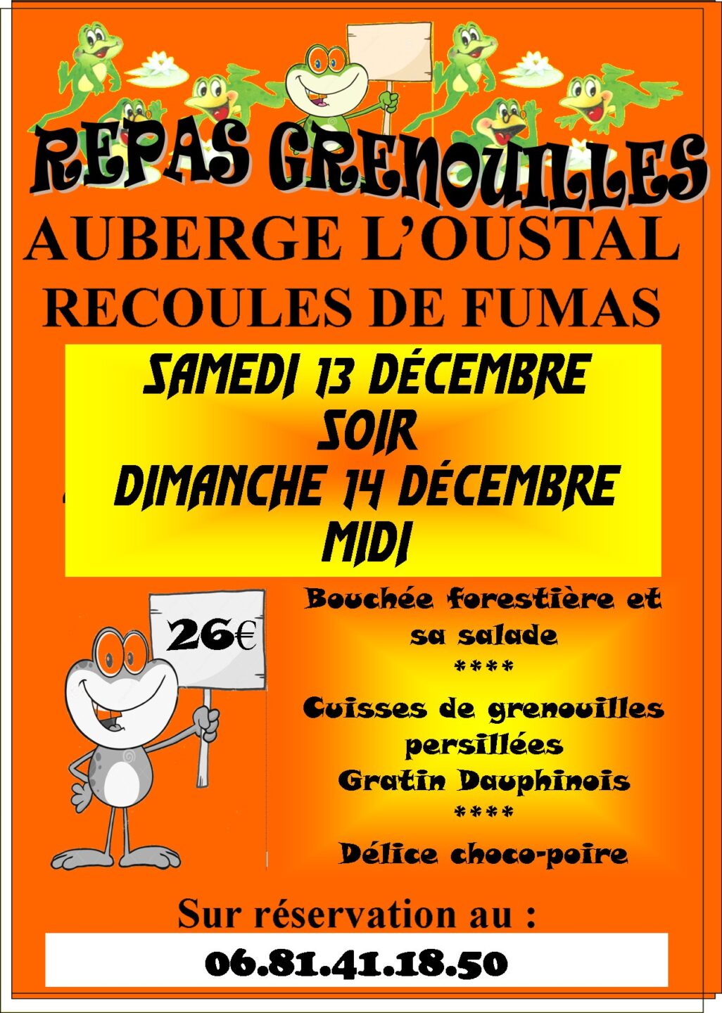REPAS GRENOUILLES