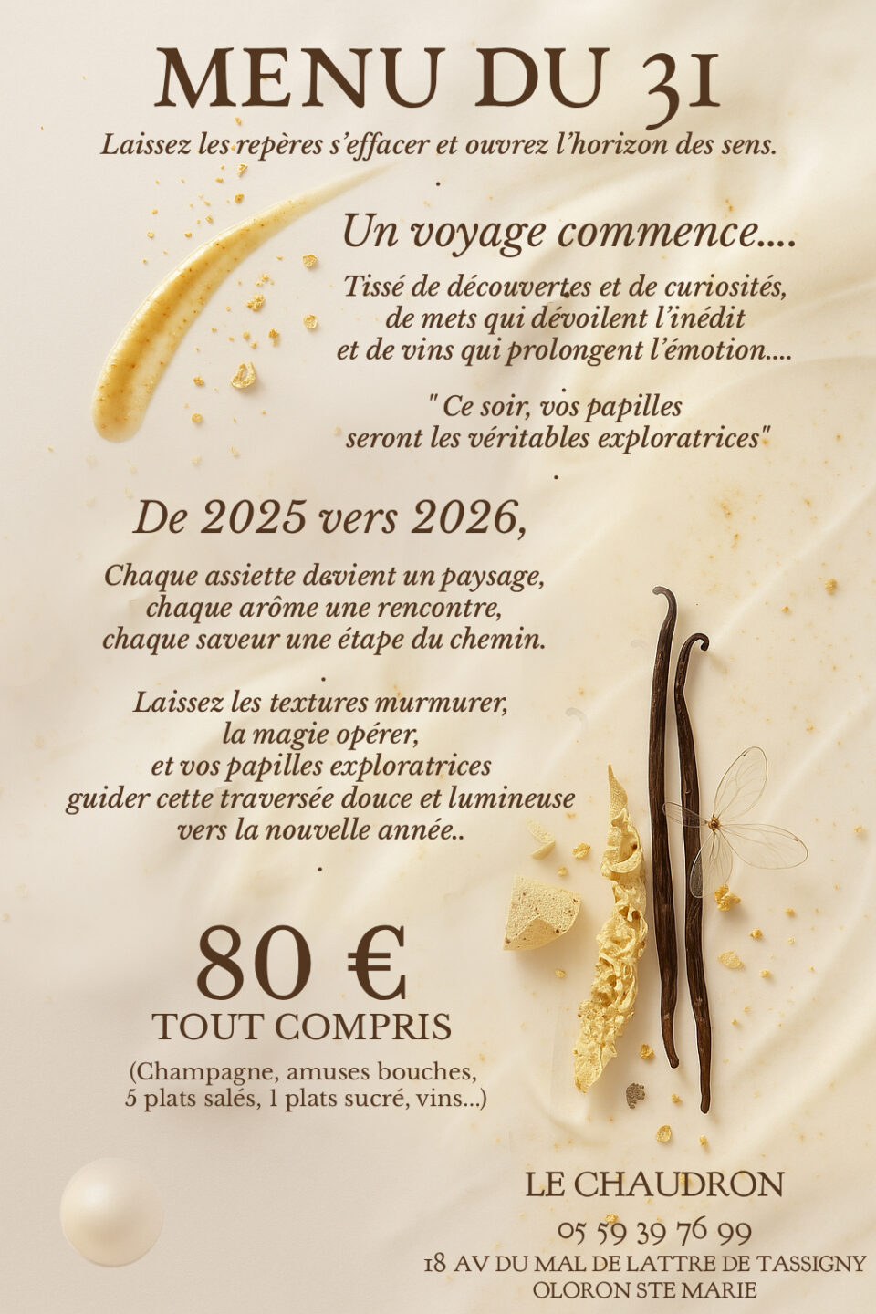 Réveillon au restaurant Le Chaudron