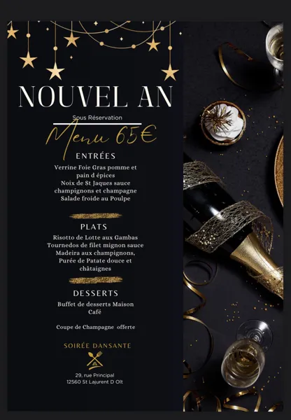 Réveillon du Nouvel An au Restaurant Le Saint Laurent
