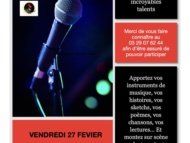 Scène ouverte La Toupie a des Incroyables Talents!