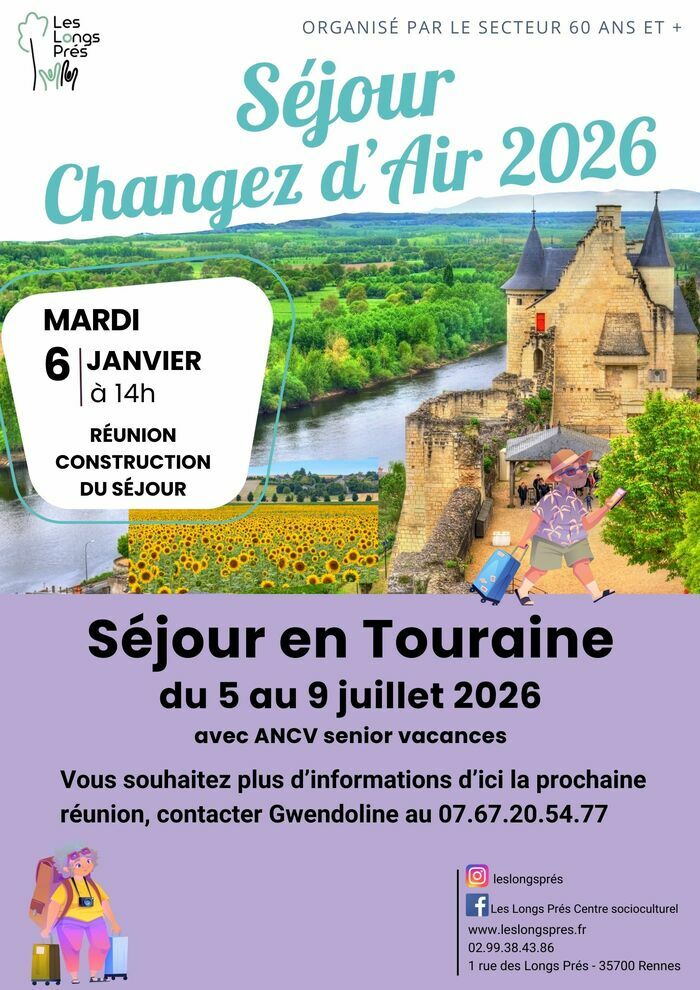 Séjour Changez d'Air 2026 Centre socioculturel Les Longs Prés Rennes