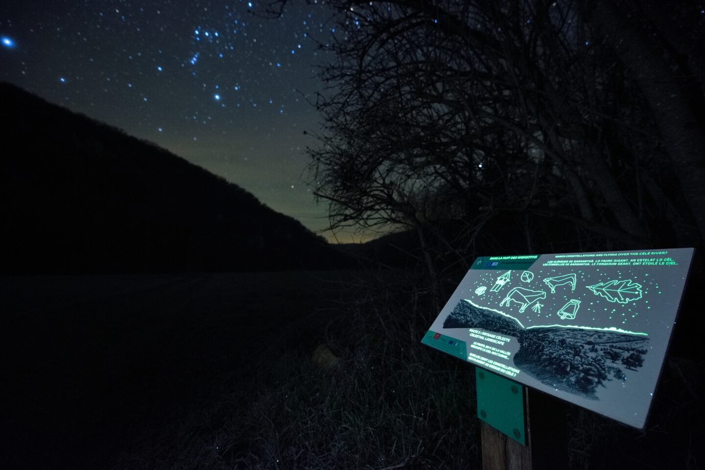 Sentier de découverte des paysages nocturnes de Corn Corn Occitanie