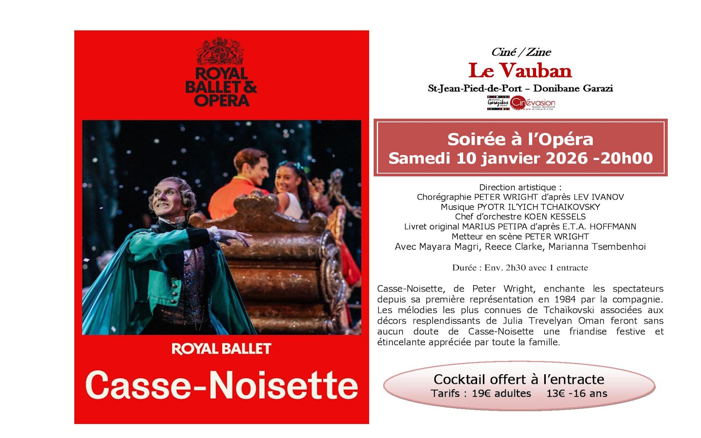 Soirée à l'opéra retransmission de Casse-Noisette (The Royal Ballet)