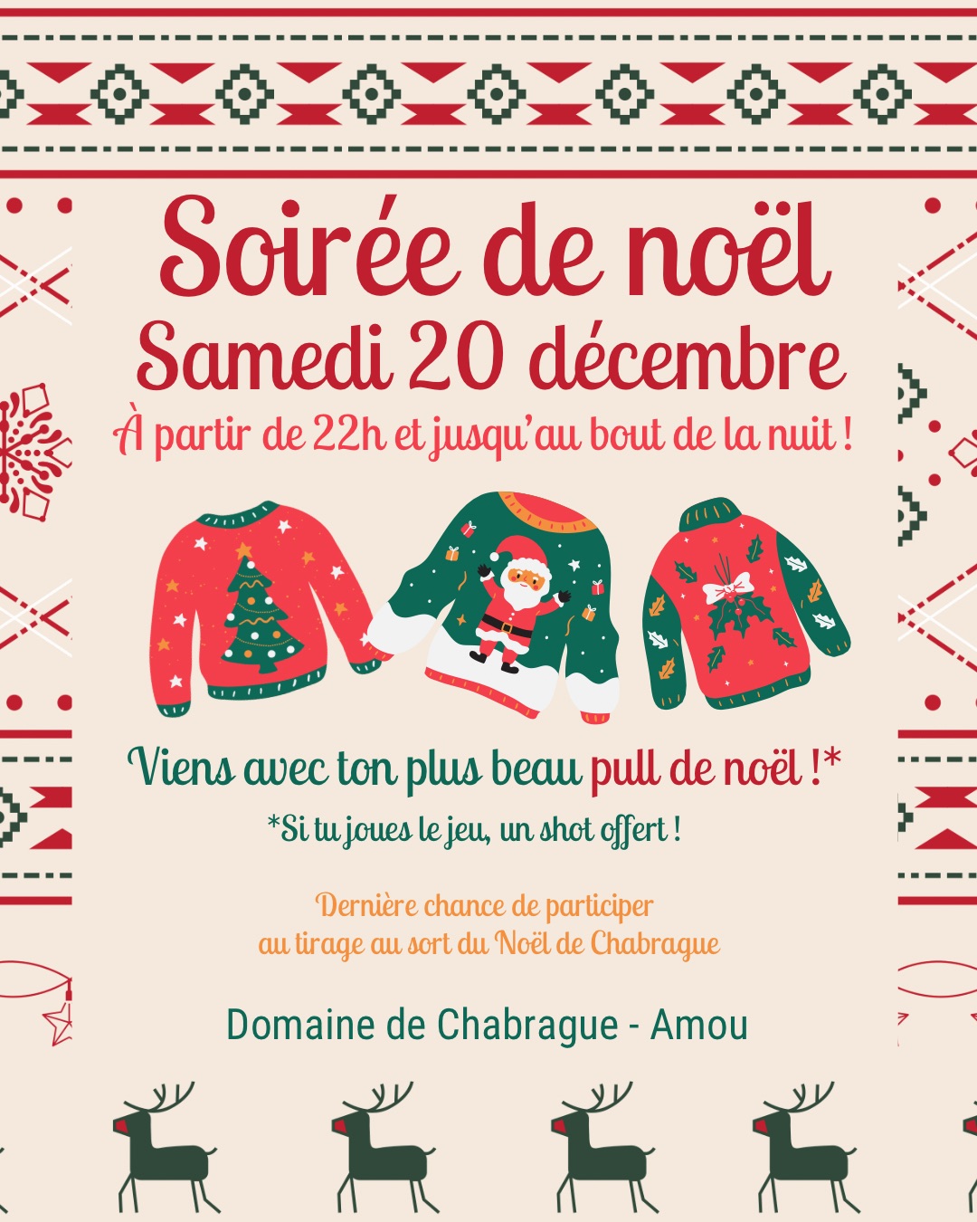 Soirée de Noël au Domaine de chabrague