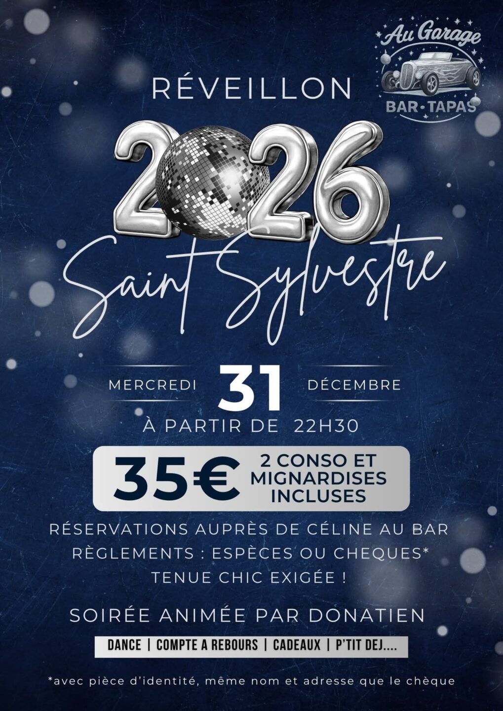 Soirée du Nouvel An 2026 Au Garage