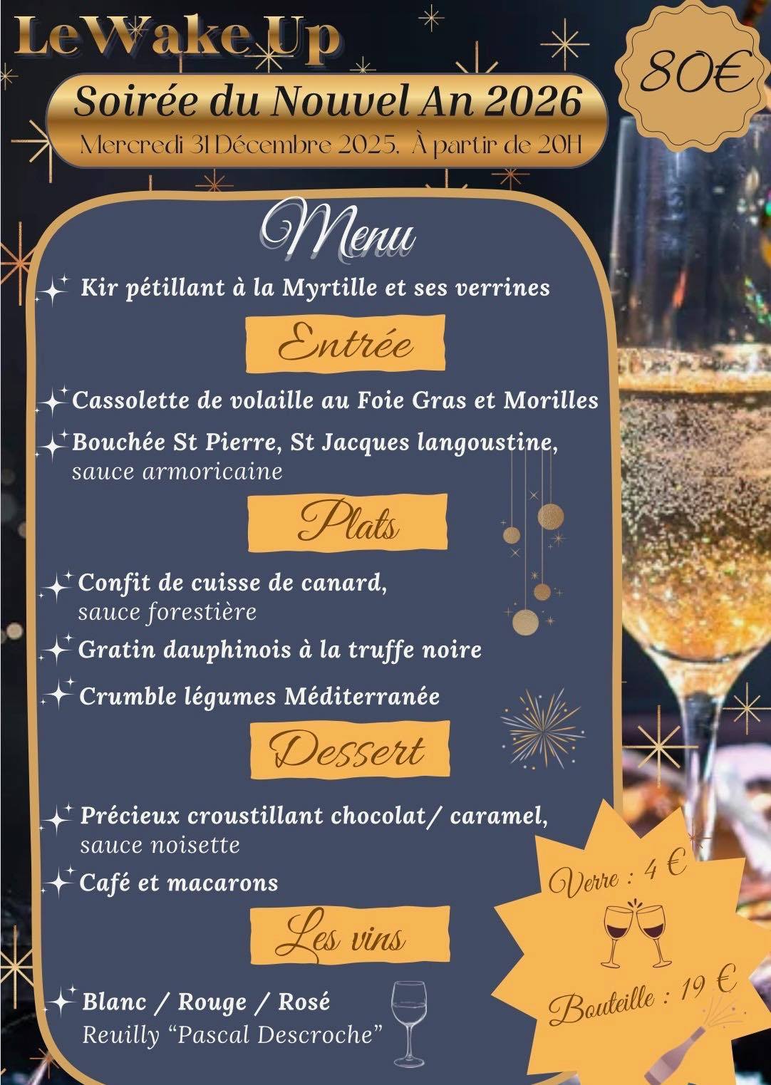 Soirée du Nouvel An 2026 Le Wake Up