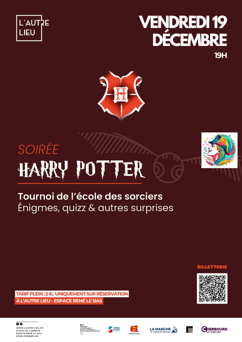 SOIRÉE Harry Potter avec CherBarNight | À L’Autre Lieu