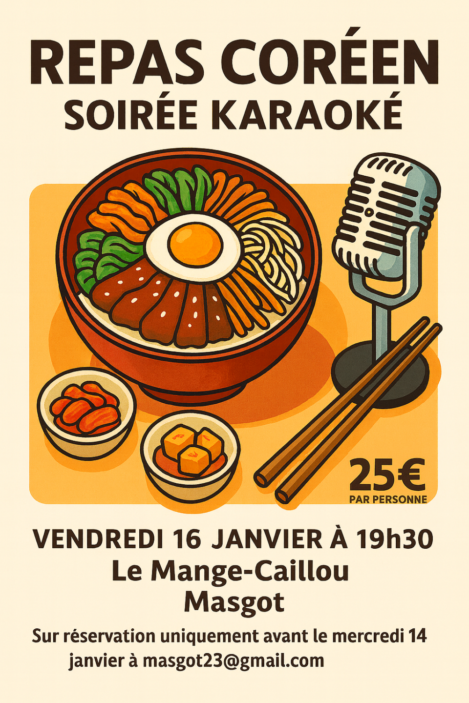 Soirée karaoké et repas coréen avec La Bichetrot