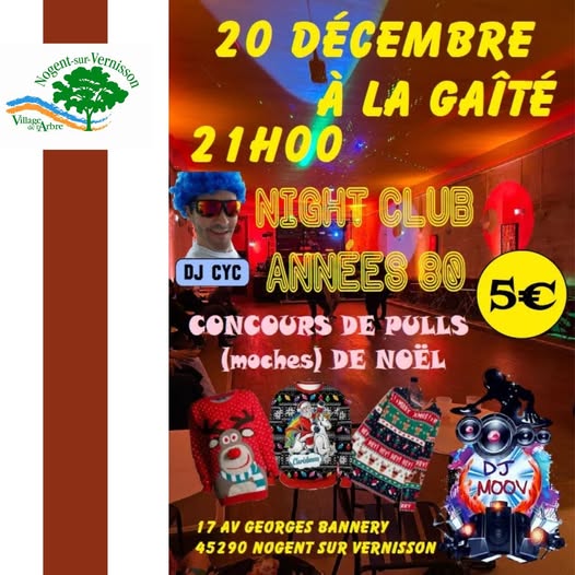 Soirée Night Club années 80