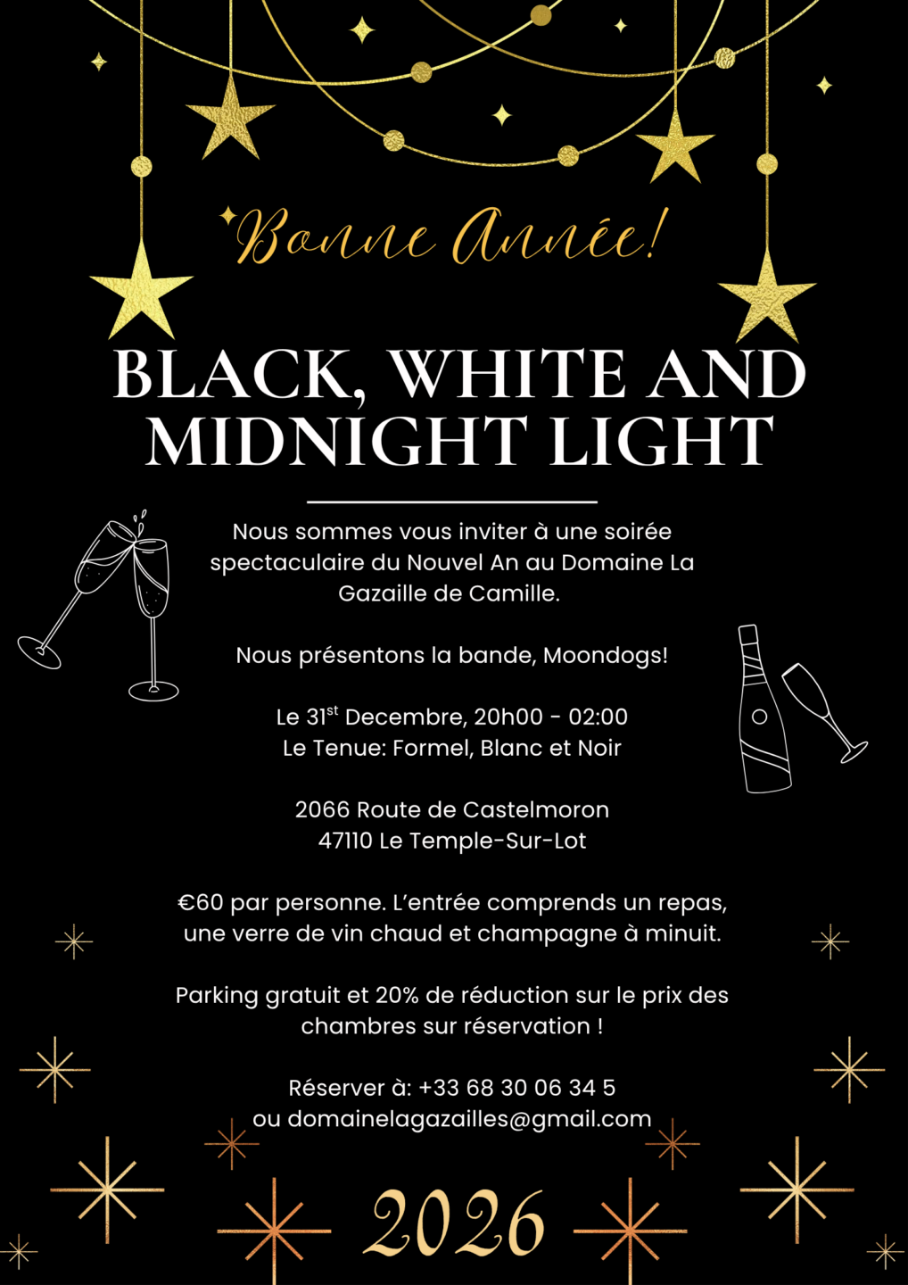 Soirée réveillon du Nouvel An