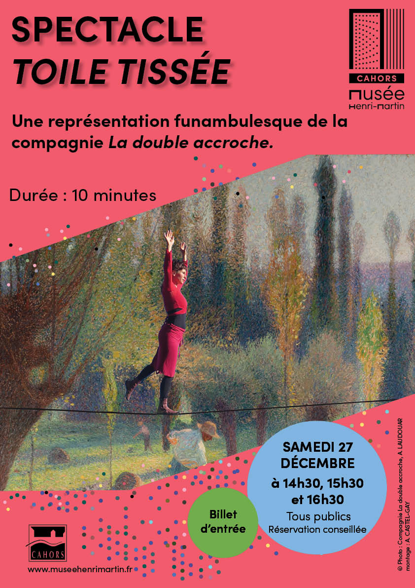 Spectacle de funambule Toile tissée au Musée Henri-Martin