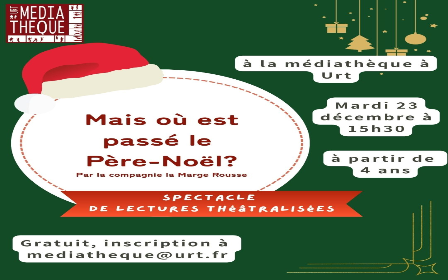 Spectacle de lectures théâtralisées