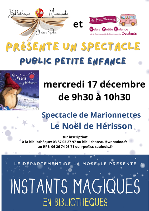 Spectacle le Noël de Hérisson