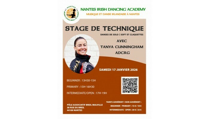 Stages de danse irlandaise avec Nantes Irish Dancing Academy Salle Festive du Breil