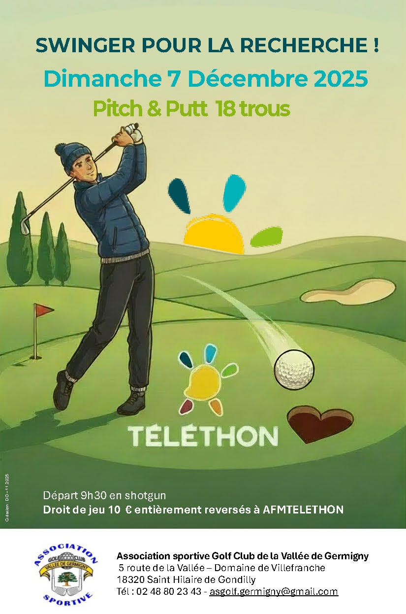 Swinger pour la recherche Tournoi Pitch & Putt au profit du Téléthon