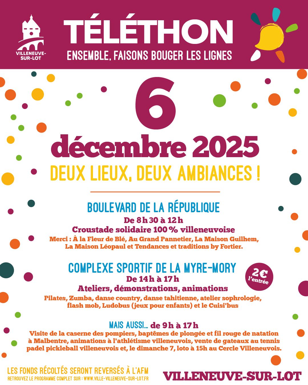 Téléthon 2025 Villeneuve-sur-Lot se mobilise