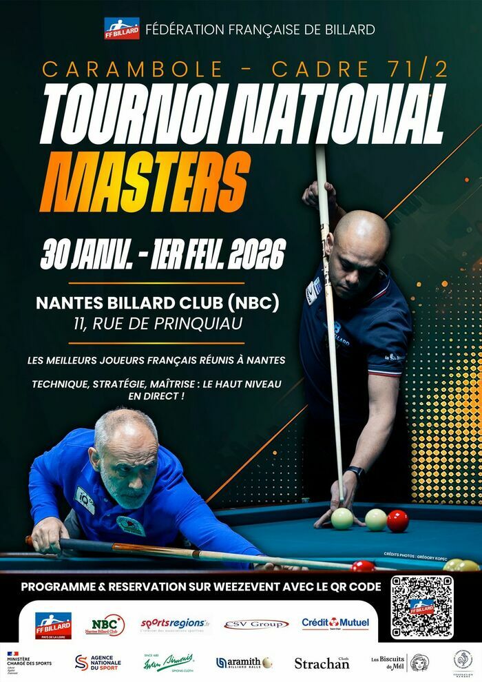 Tournoi National Billard Français Maison des associations
